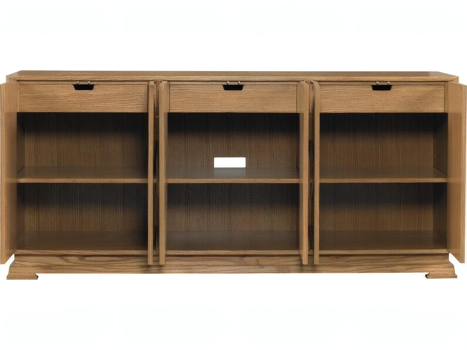 Letitia 80 Inch Burlwood Natural Oak Sideboard
