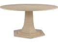 Poppy Round Wood Dining Table with Cerused Oak Finish