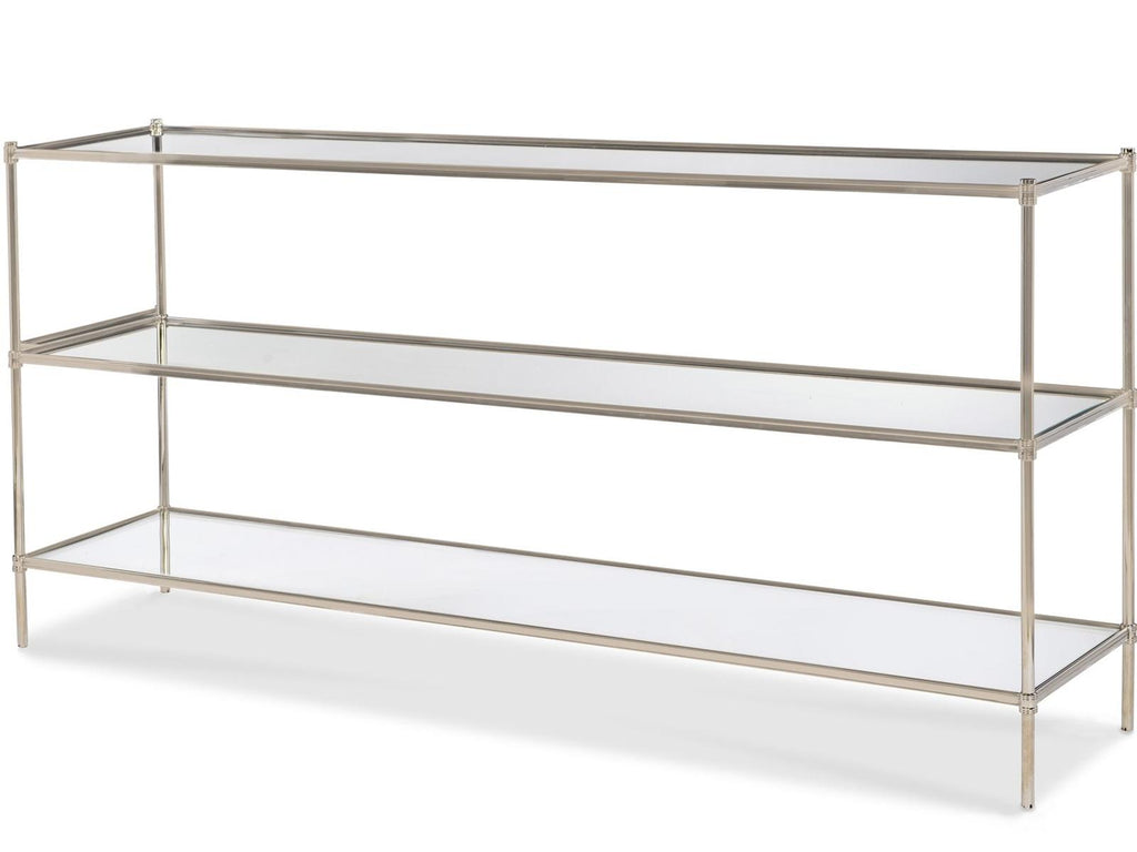 Nova Refined Nickel and Glass Console Table