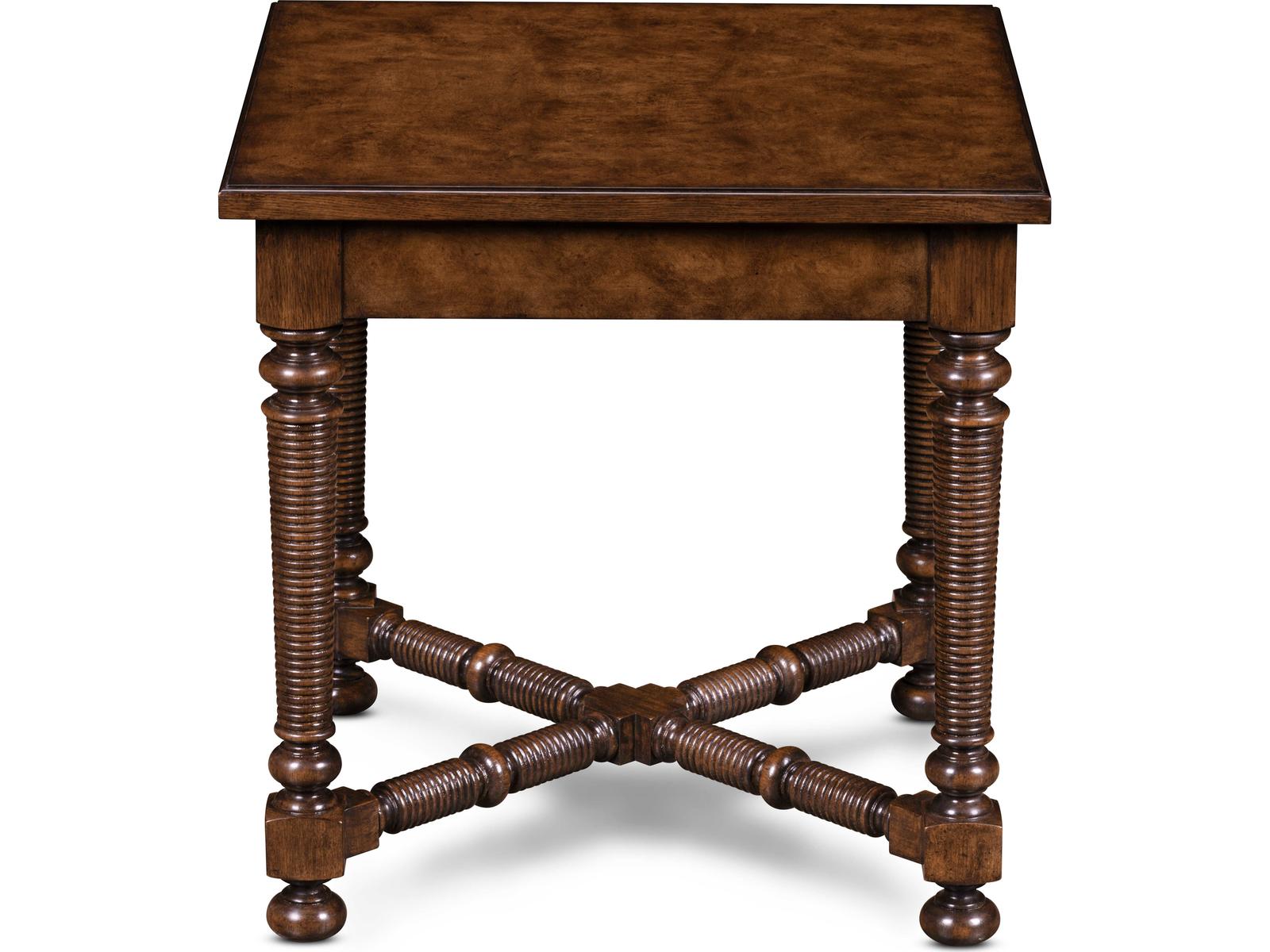Maitland-Smith Owen Square Wood End Table with Single Drawer