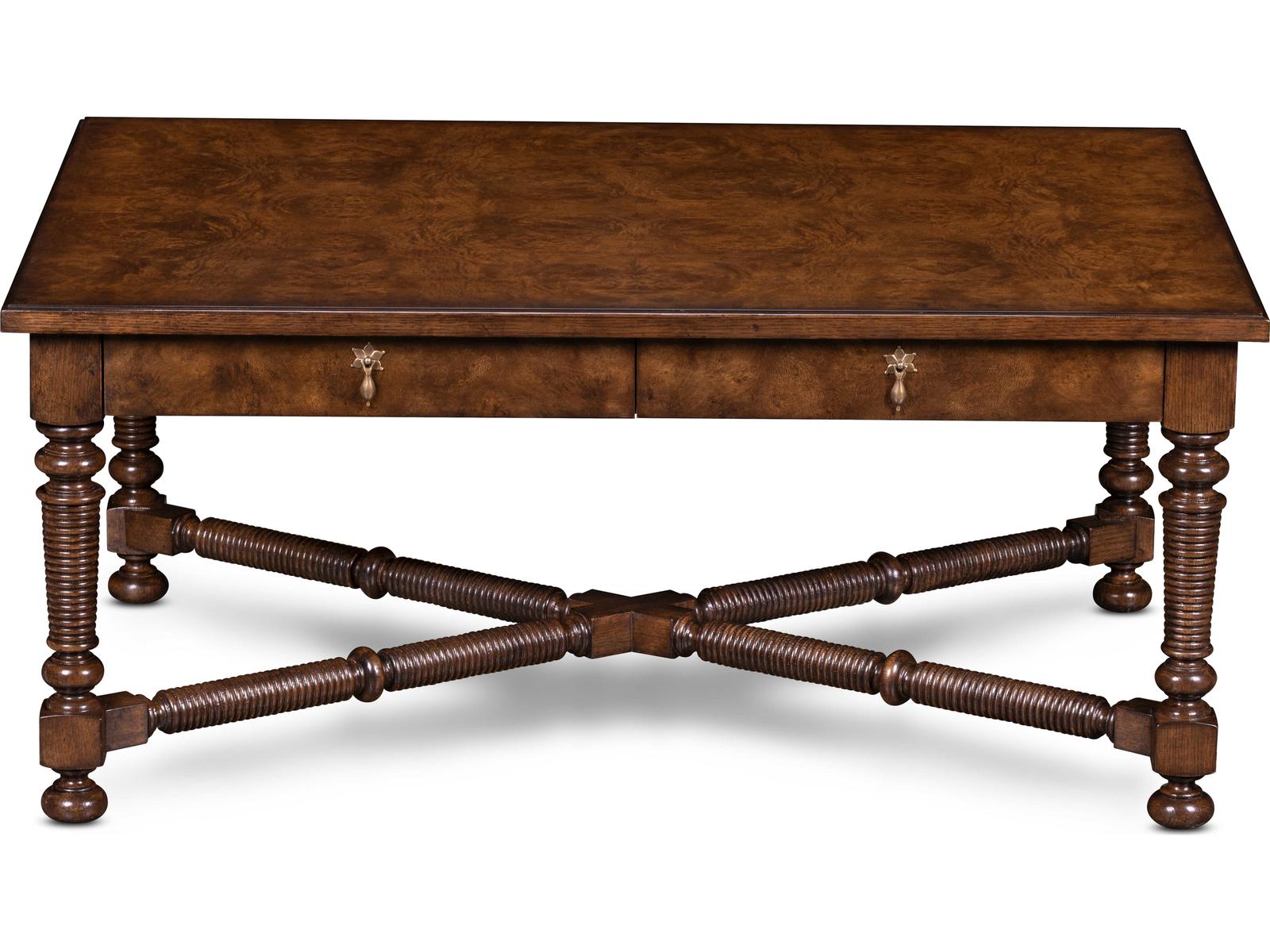 Owen Rectangular Wood Coffee Table with Drawers