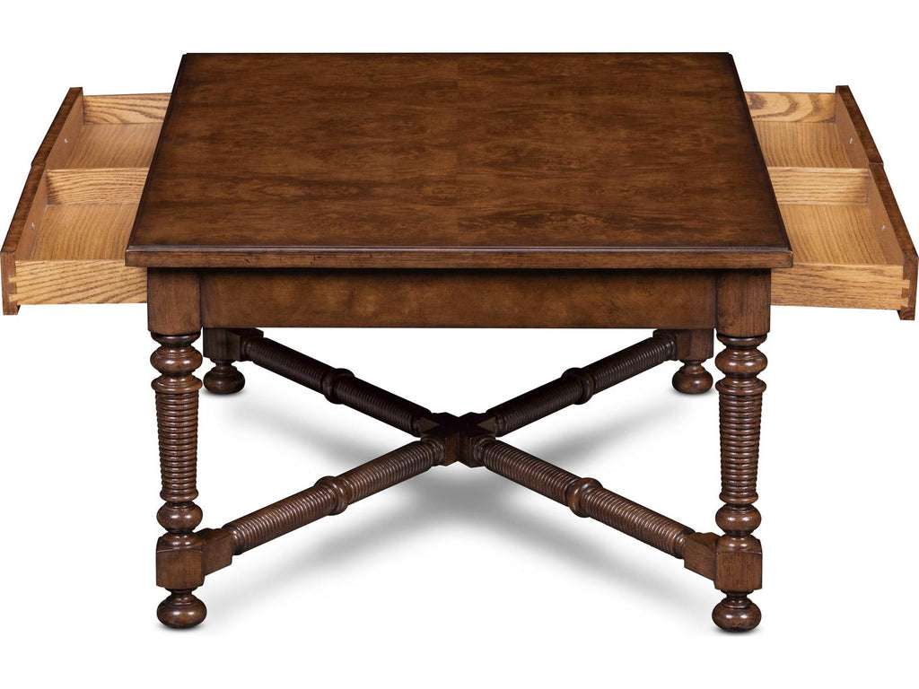 Owen Rectangular Wood Coffee Table with Drawers