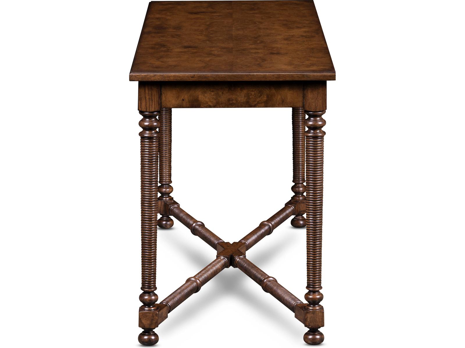 Owen Rectangular Wood Console Table with Oak Burl Top