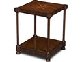 Cameron Square Wood End Table with Inlaid Starburst Top