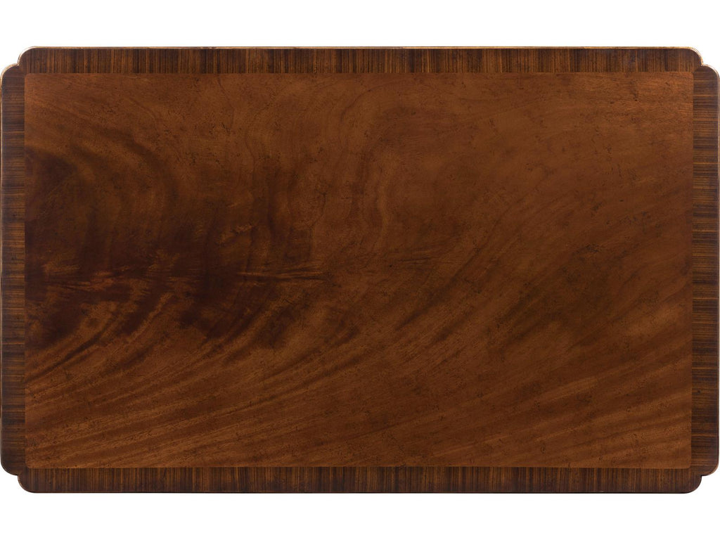 Marlon Rectangular Wood End Table with Ornate Legs