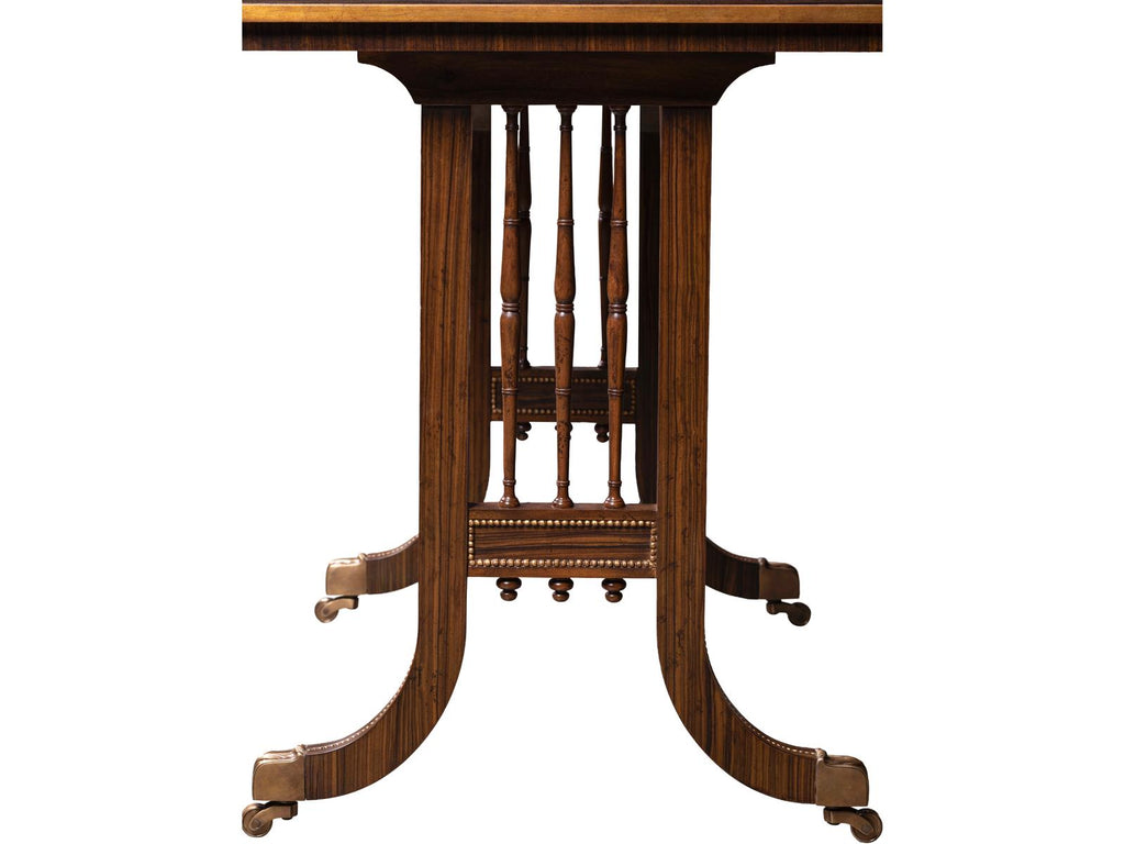 Marlon Rectangular Wood End Table with Ornate Legs