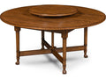 Maitland-Smith Rosemary 64-Inch Round Wood Dining Table with Lazy Susan