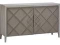 Ensemble Credenza Sideboard with Ash Veneer and Linen Wrapped Doors