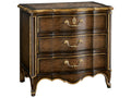 Aria 3-Drawer Nightstand in Mahogany with Polished Madeira Marble Top