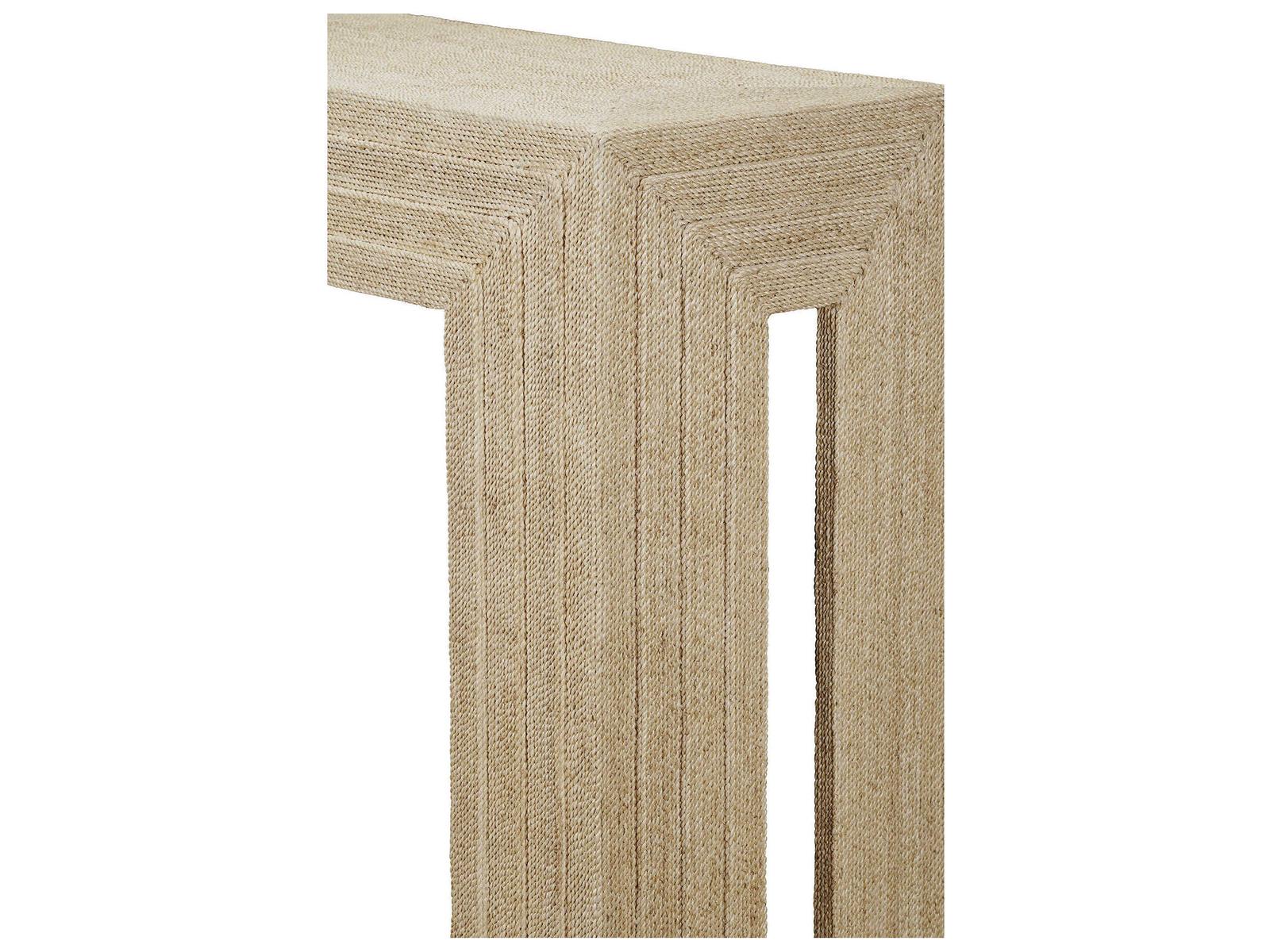 Abaca Rectangular Console Table in Natural Abaca