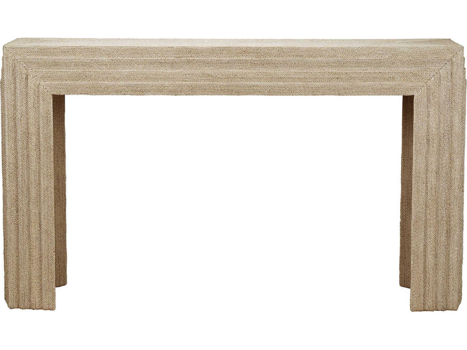 Abaca Rectangular Console Table in Natural Abaca
