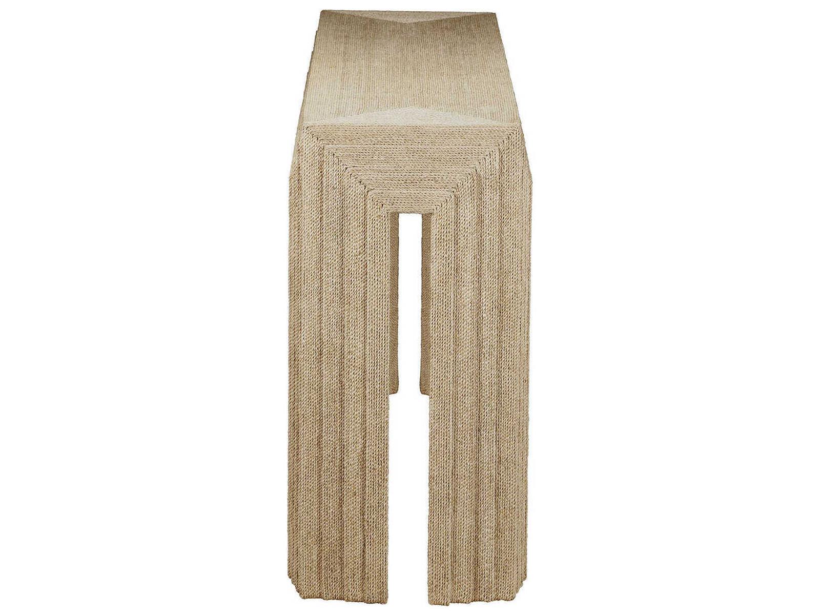 Abaca Rectangular Console Table in Natural Abaca
