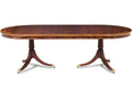 Cardiff Oval 120-Inch Extendable Dining Table in Mahogany and Walnut