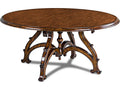Shepard Round Wood Hand Planed Dining Table with Wrought Iron