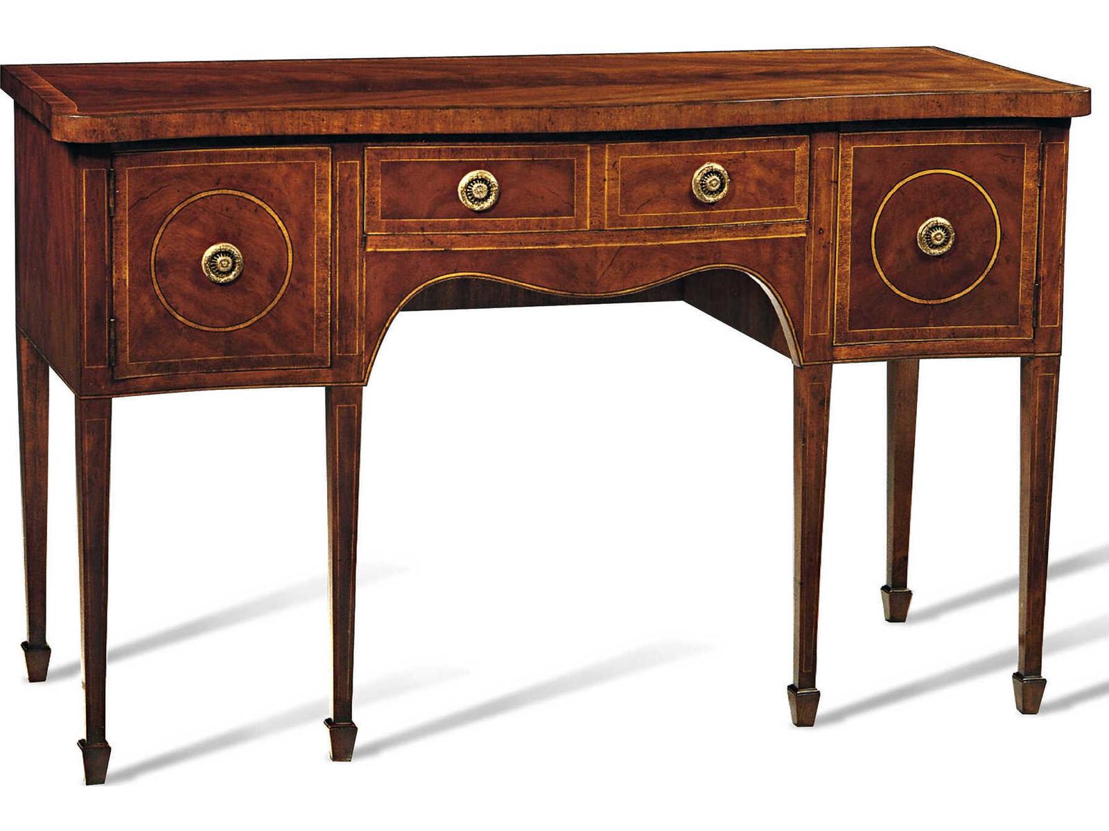 Trance 60 Inch Mahogany Wood Sideboard with Inlay Details