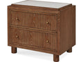 Mg 2-Drawer Nightstand in Brown Wood