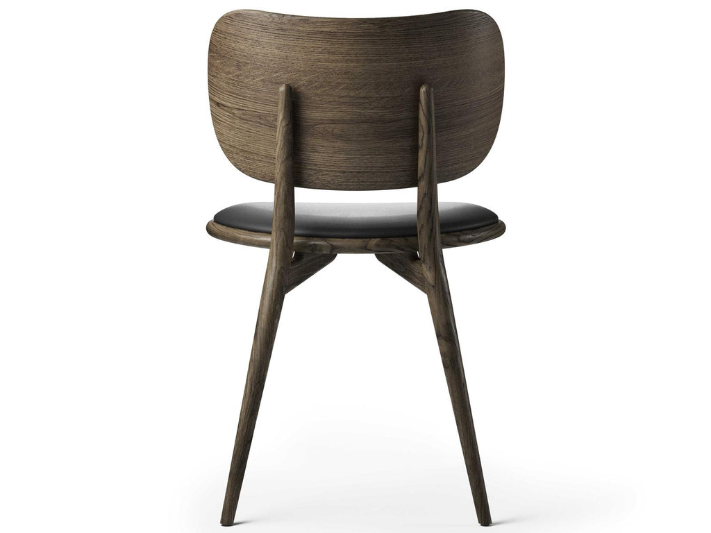 The Dining Chair Leather Brown Upholstered Side Dining Chair