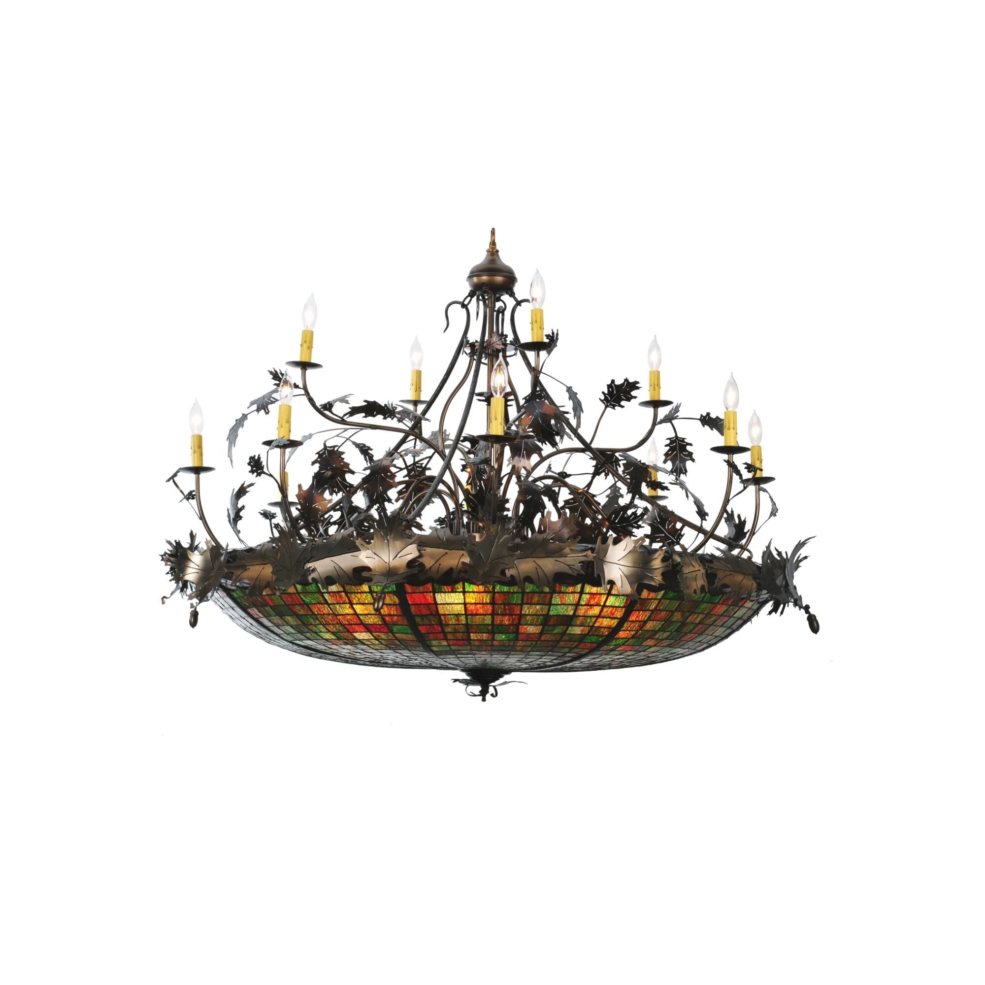 Meyda Lighting Greenbriar Oak 50 Inch 6 Light Chandelier Cp6986