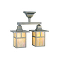 Meyda Lighting Hyde Park T Mission 15 Inch 2 Light Semi Flush Mount Cp10196