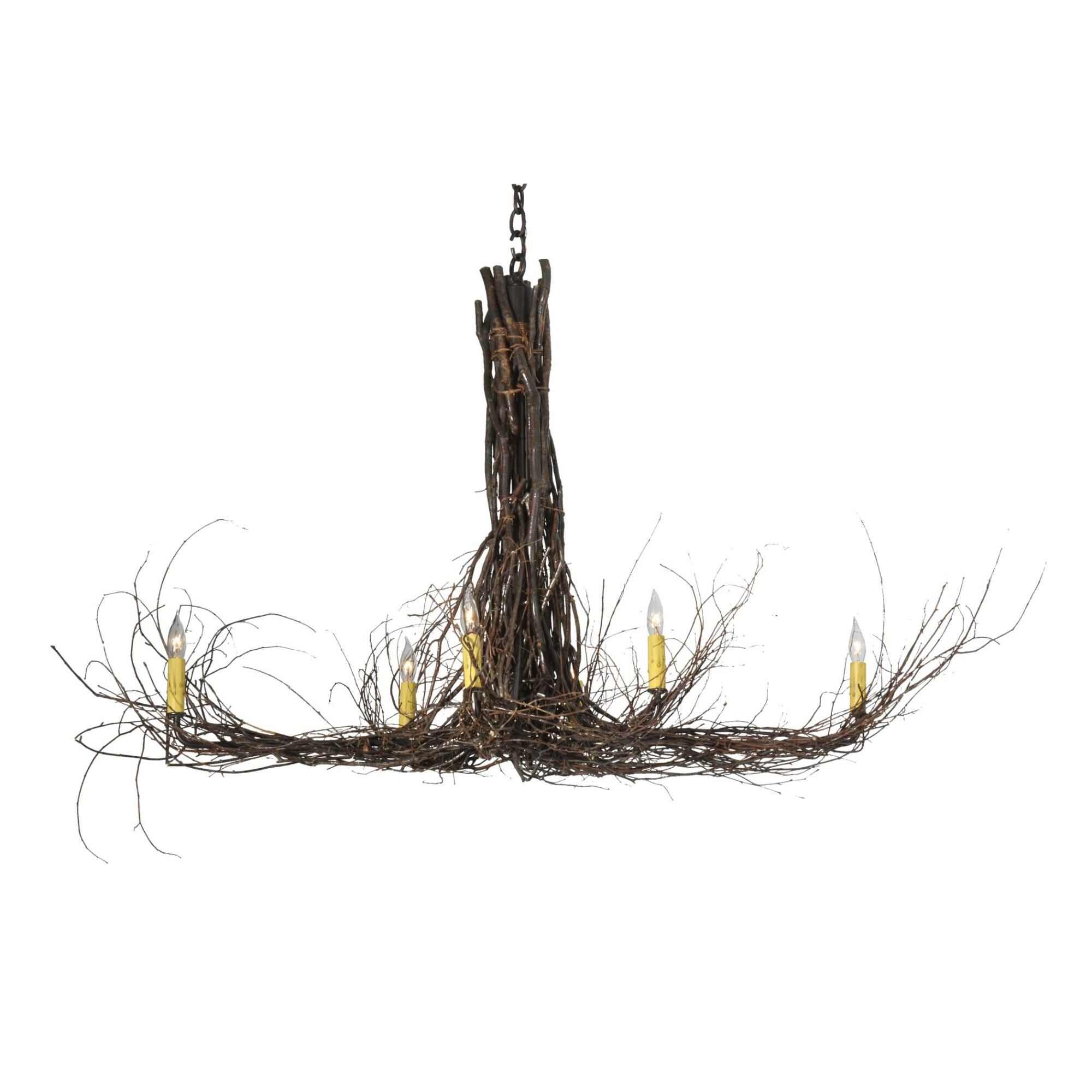 Meyda Lighting Twigs 48 Inch 6 Light Chandelier Cp10585