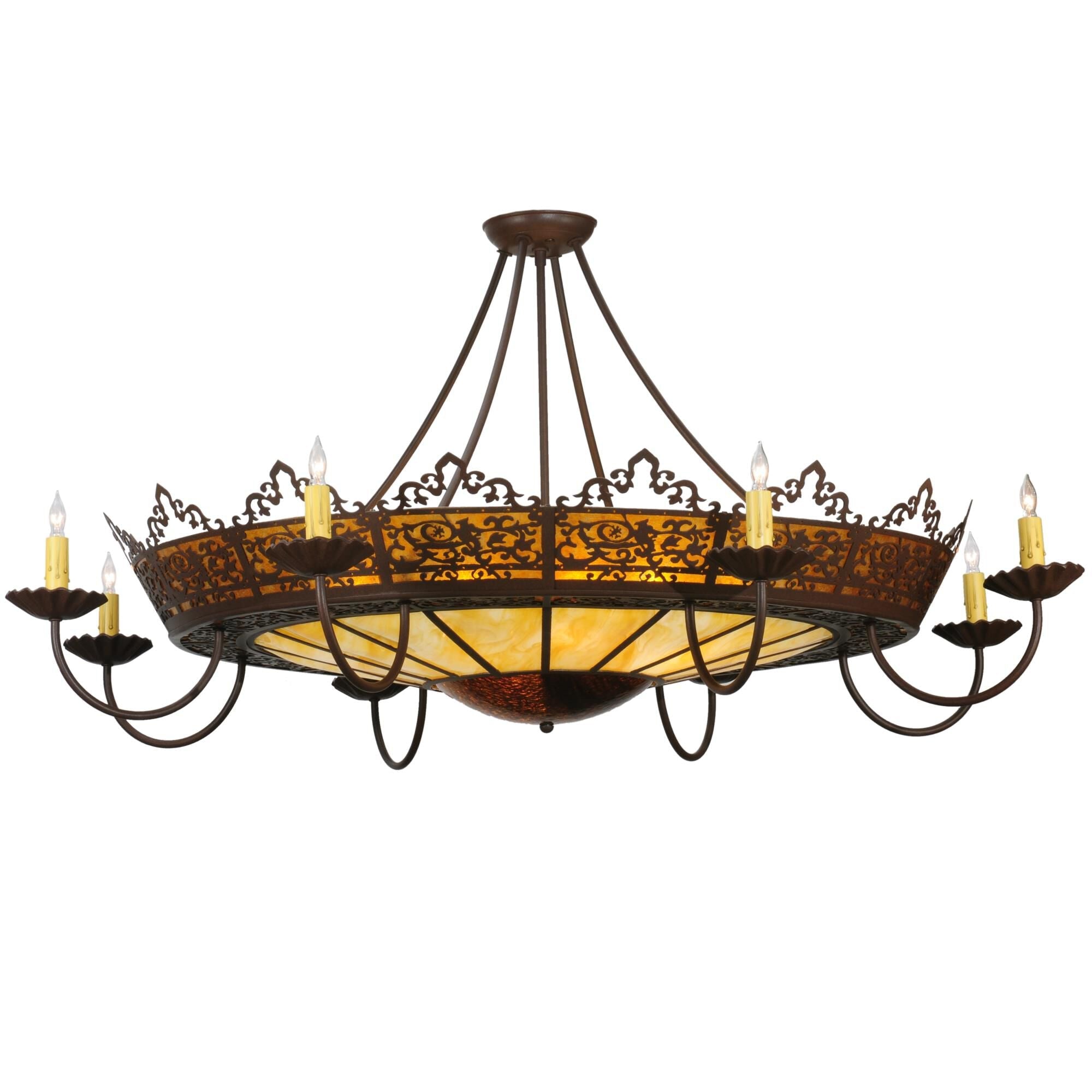 Meyda Lighting Stanley 47 Inch 8 Light Semi Flush Mount Cp12170