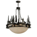 Meyda Lighting Fisherman Grizzly Bear 32 Inch Large Pendant Cp13759
