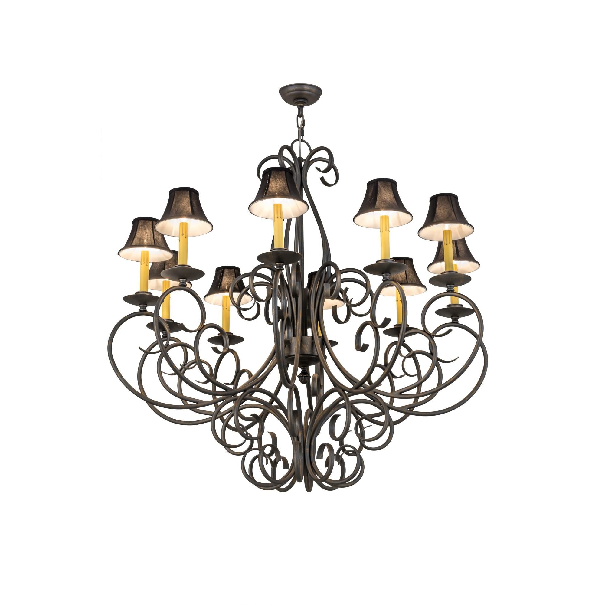 Meyda Lighting 42 Inch 10 Light Semi Flush Mount Cp248015