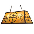 Meyda Lighting Circle Cross 48 Inch 9 Light Linear Suspension Light Cp15512