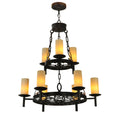 Meyda Lighting Colorado Golf Club 33 Inch 9 Light Chandelier Cp15585