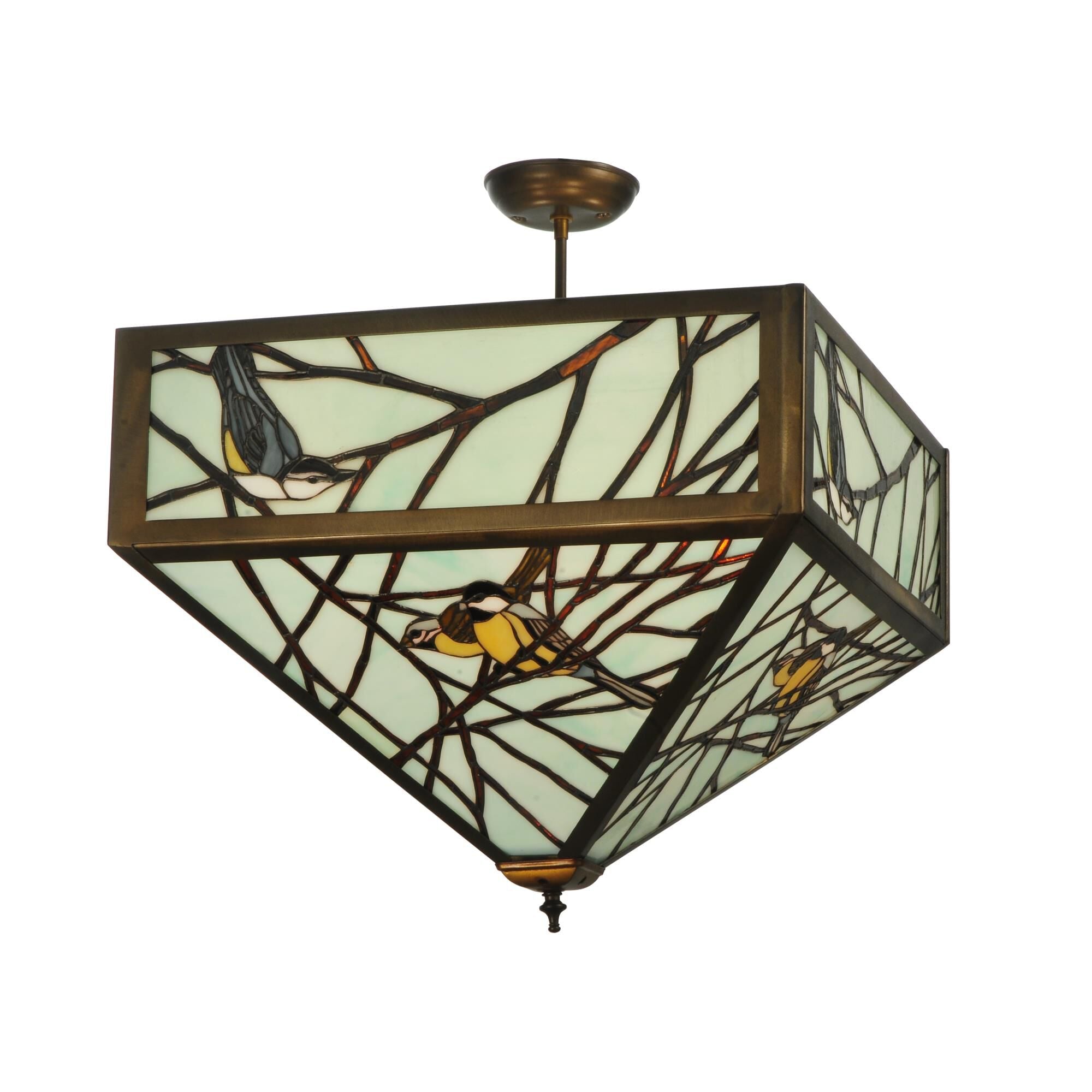 Meyda Lighting Backyard Friends 30 Inch 4 Light Semi Flush Mount Cp16509