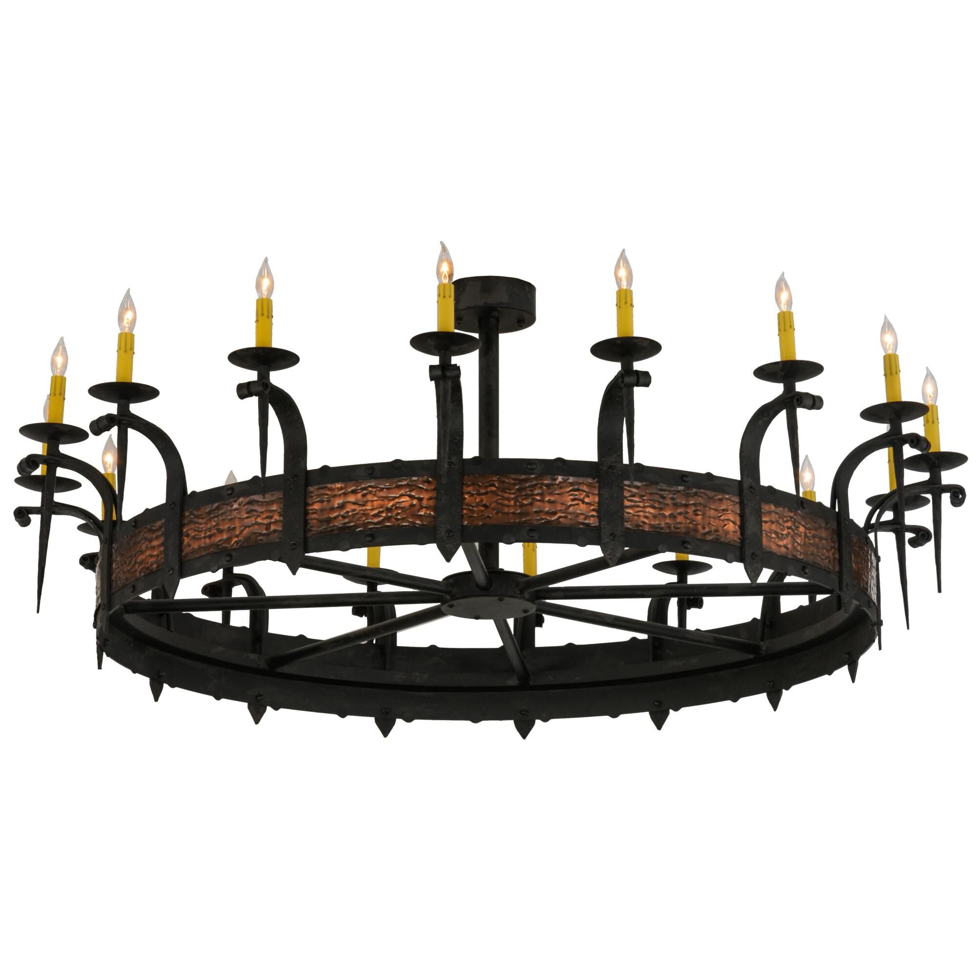 Meyda Lighting 60 Inch 16 Light Semi Flush Mount Cp248085