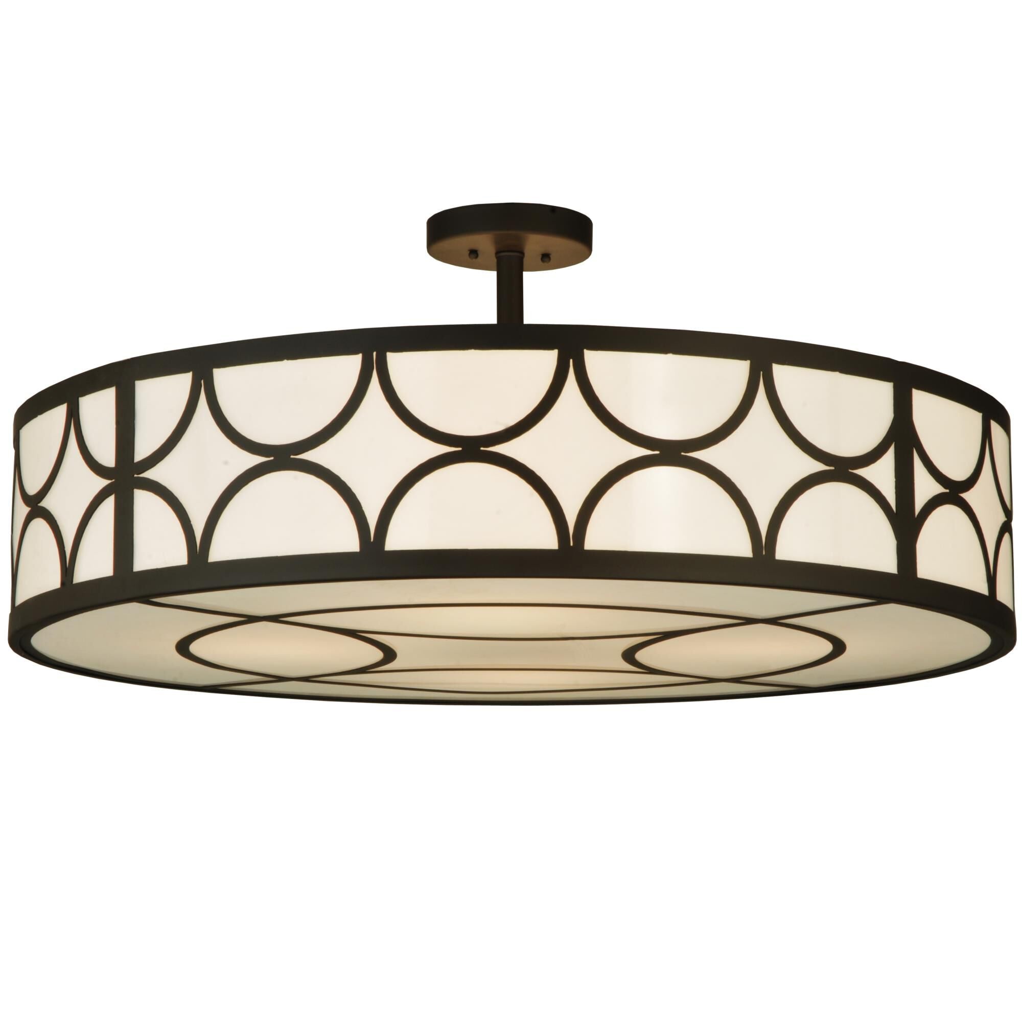 Meyda Lighting Cilindro Deco 36 Inch 4 Light Semi Flush Mount Cp17290