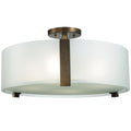 Meyda Lighting Cilindro Frost 18 Inch 4 Light Semi Flush Mount Cp17396