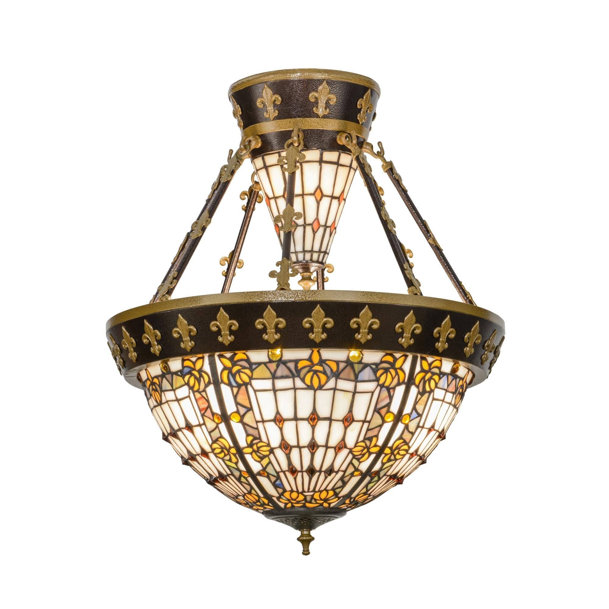 Meyda Lighting 19 Inch 4 Light Semi Flush Mount Cp249065
