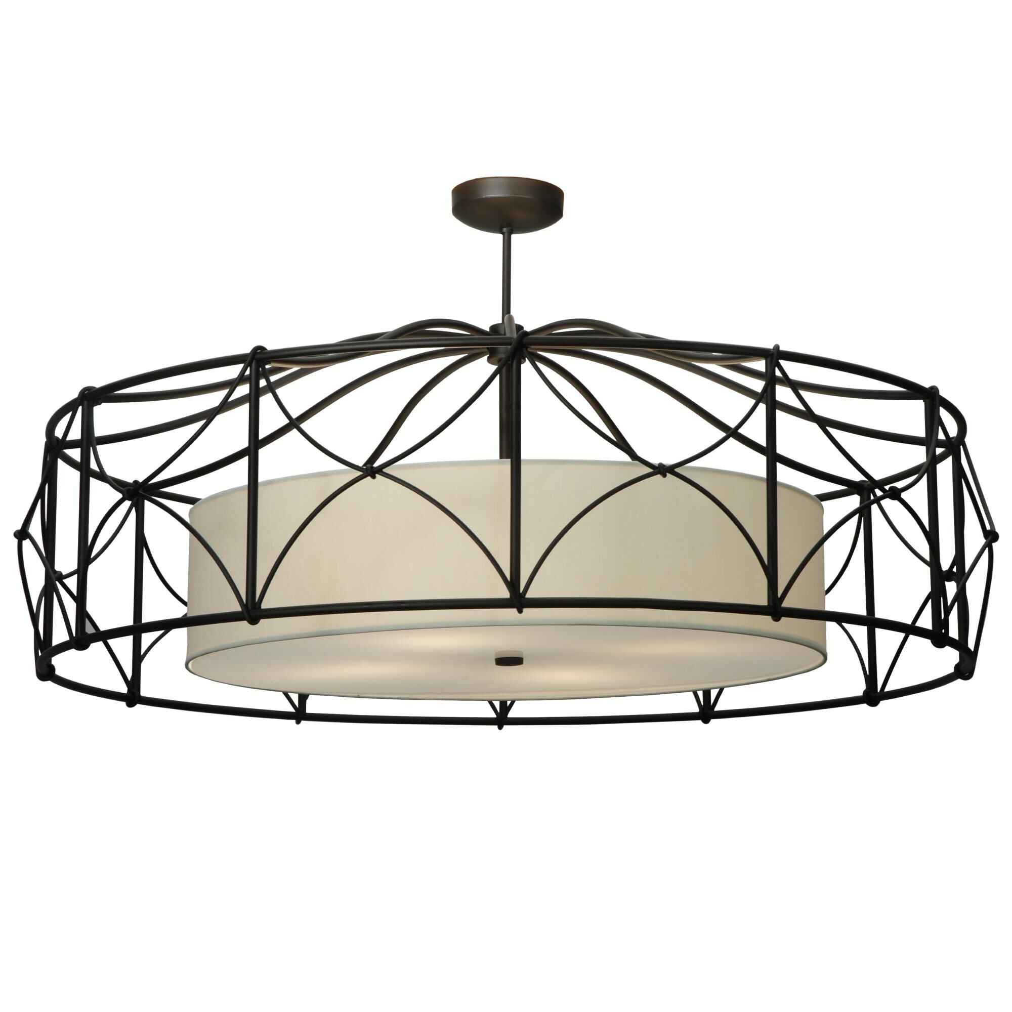 Meyda Lighting 53 Inch 4 Light Semi Flush Mount Cp249422