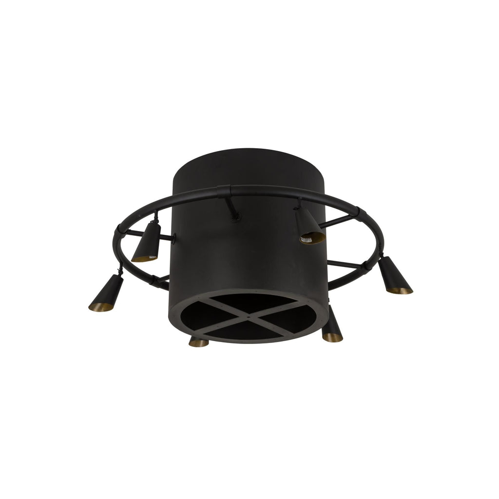 Meyda Lighting Column Surround 59 Inch 6 Light Semi Flush Mount Cp779938