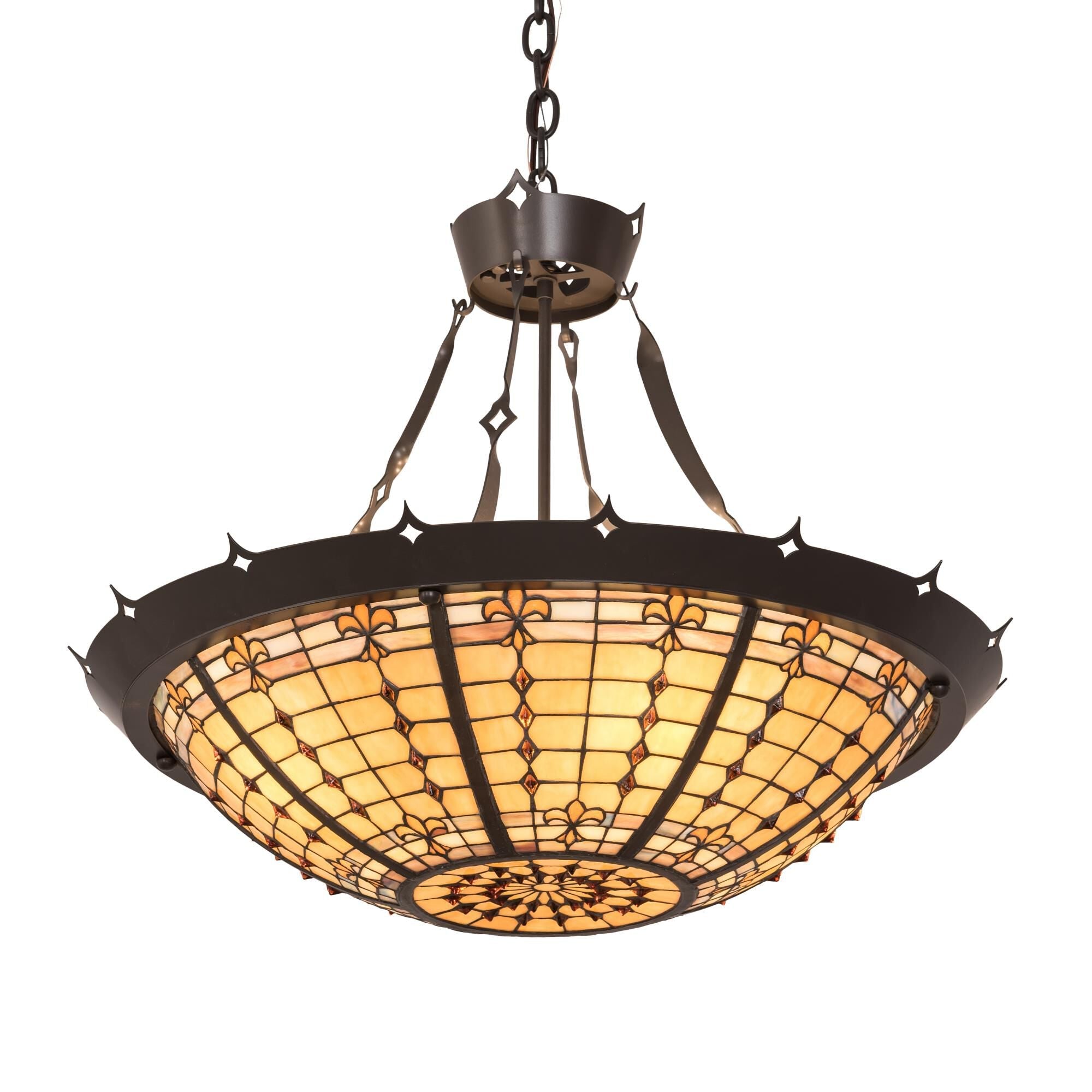 Meyda Lighting Fleur De Lite 28 Inch Large Pendant Cp27483