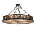 Meyda Lighting Mountain Pine 36 Inch 4 Light Semi Flush Mount Cp746116