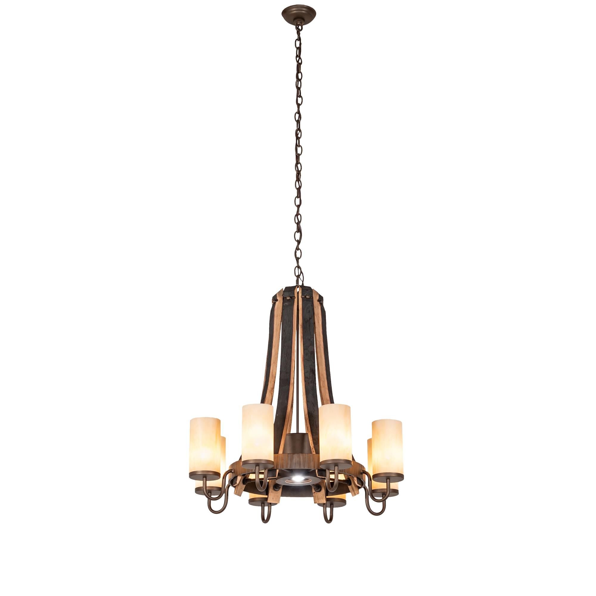 Meyda Lighting Barrel Stave 30 Inch 8 Light Chandelier Cp779782