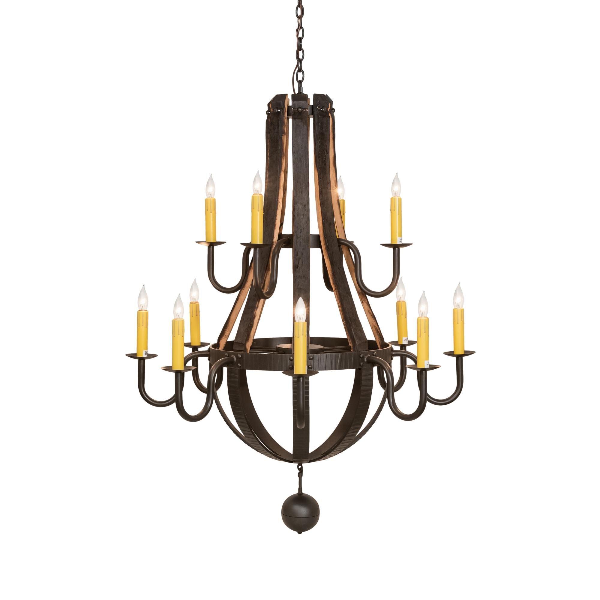 Meyda Lighting Barrel Stave 48 Inch 12 Light Chandelier Cp779820