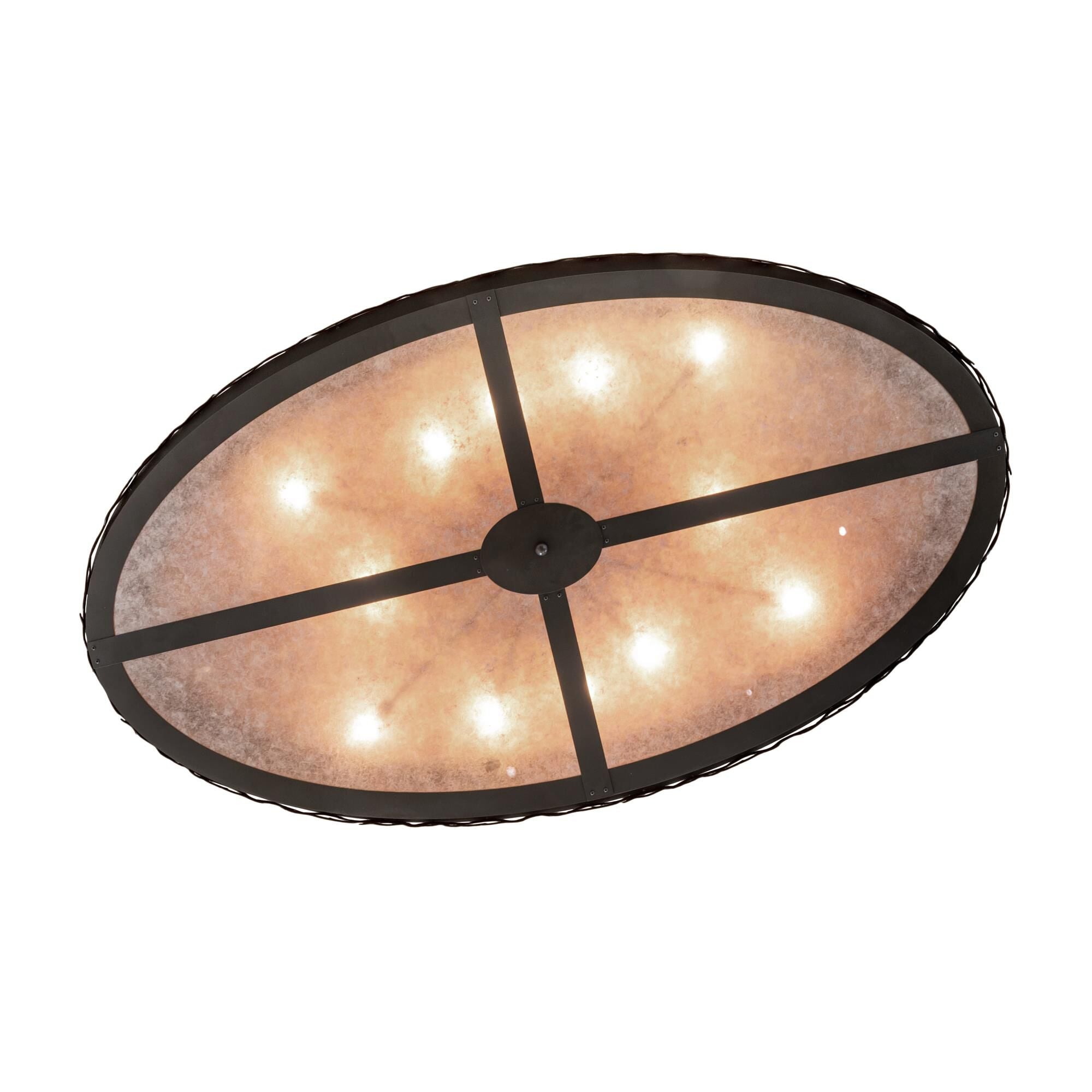 Meyda Lighting Craftsman Prime 72 Inch 12 Light Led Flush Mount Cp779895