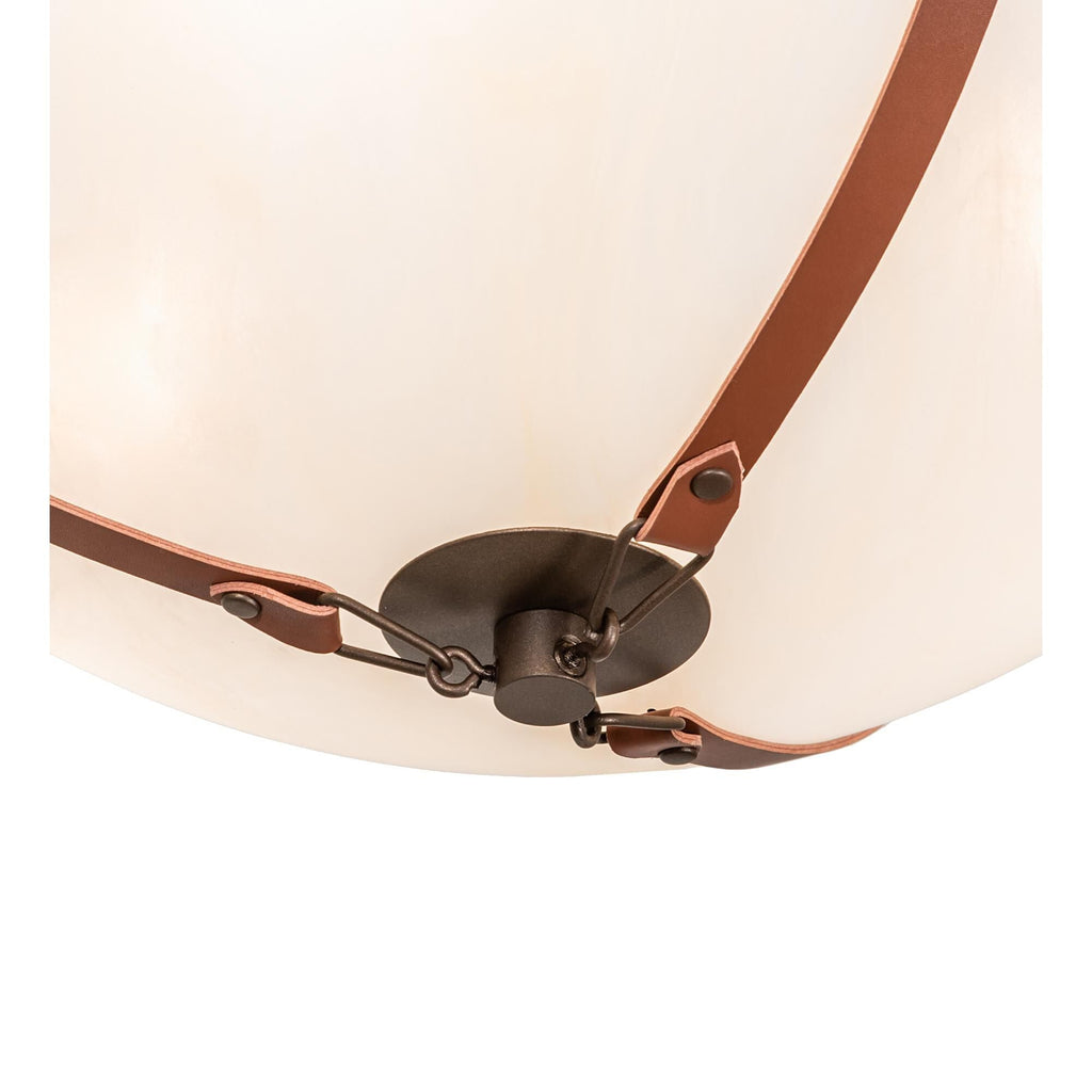 Meyda Lighting Saddle Strap 22 Inch 3 Light Led Semi Flush Mount Cp780141