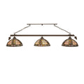Meyda Lighting Fleur De Lis 65 Inch 3 Light Linear Suspension Light Cp779961
