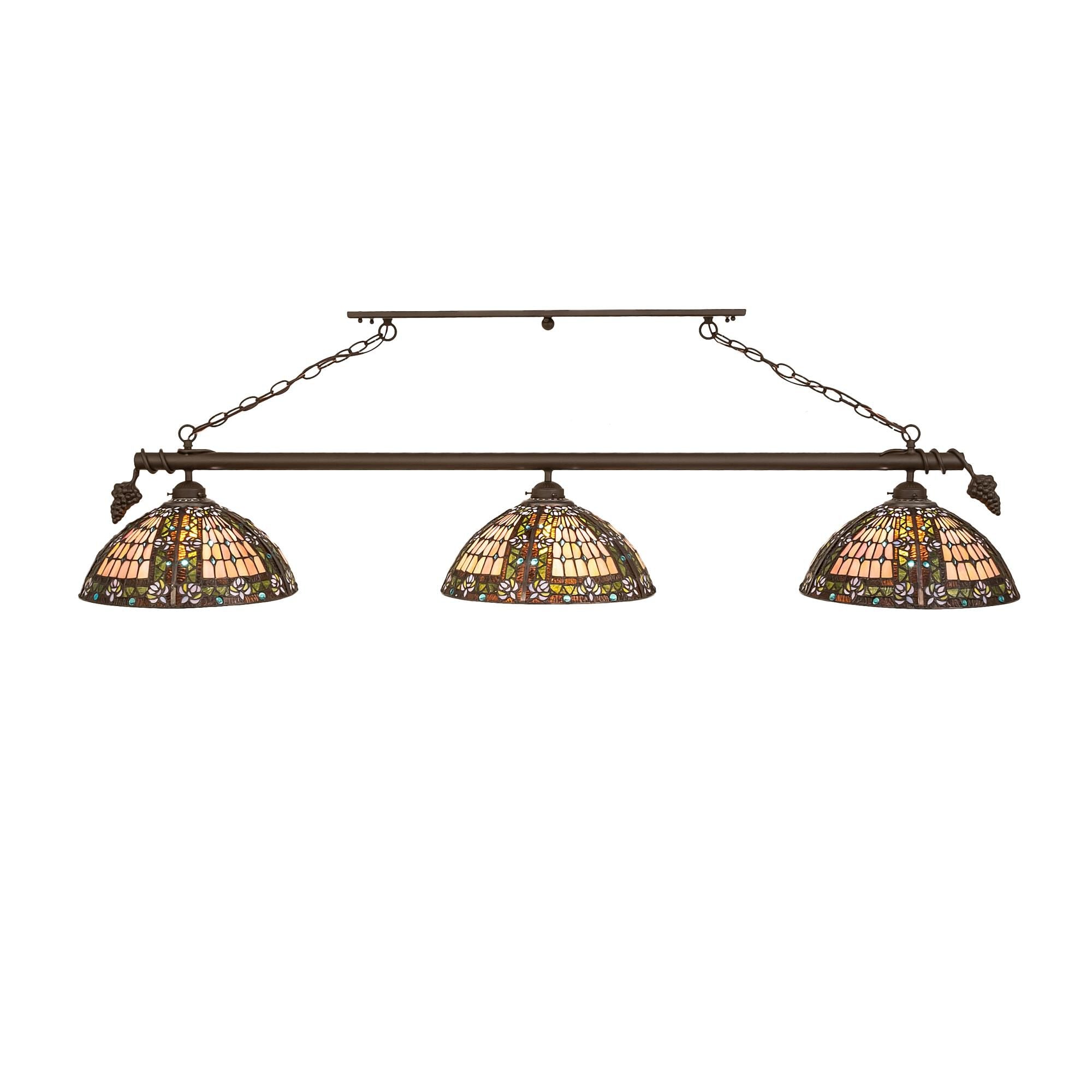 Meyda Lighting Fleur De Lis 65 Inch 3 Light Linear Suspension Light Cp779961