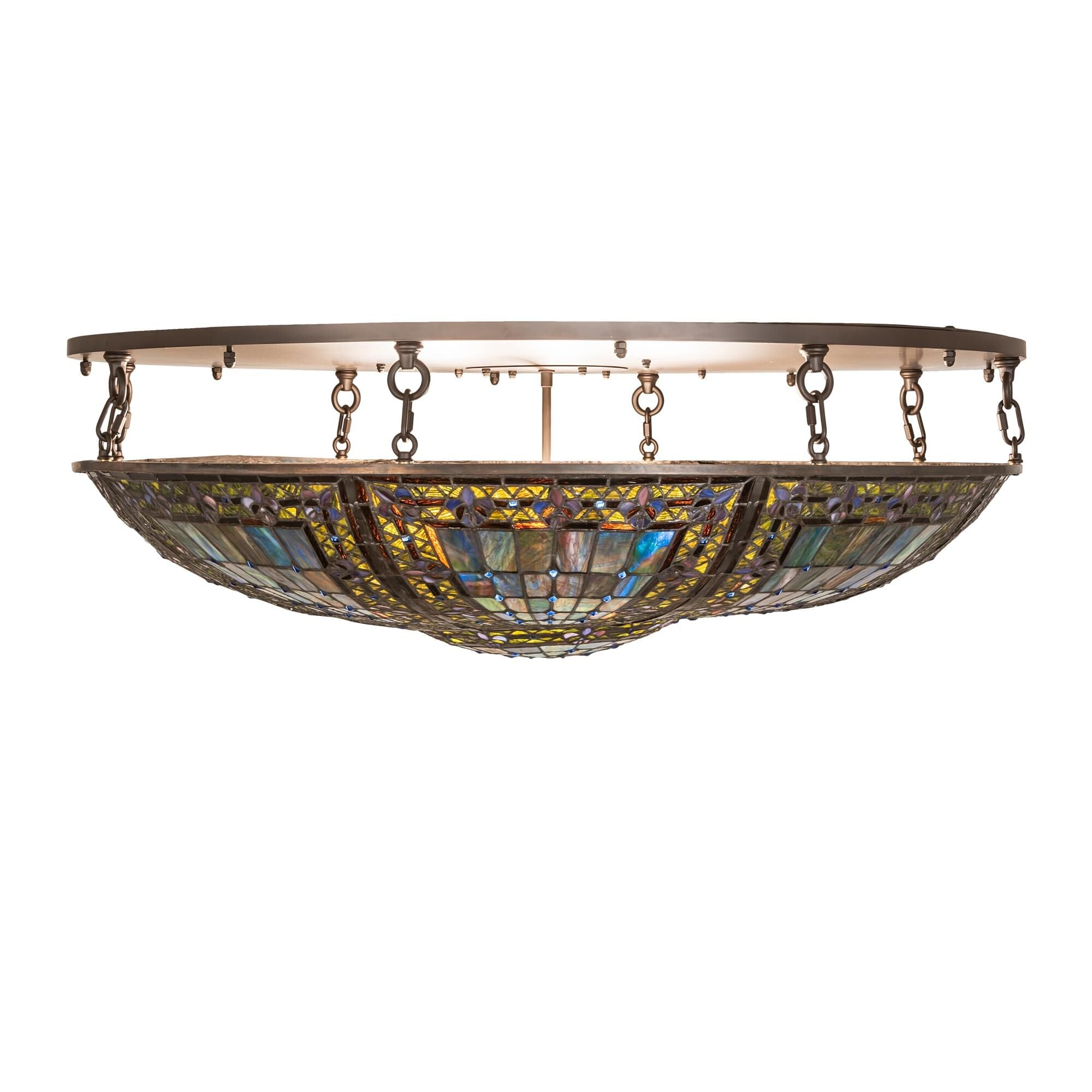 Meyda Lighting Fleur De Lis 40 Inch 8 Light Flush Mount Cp779926