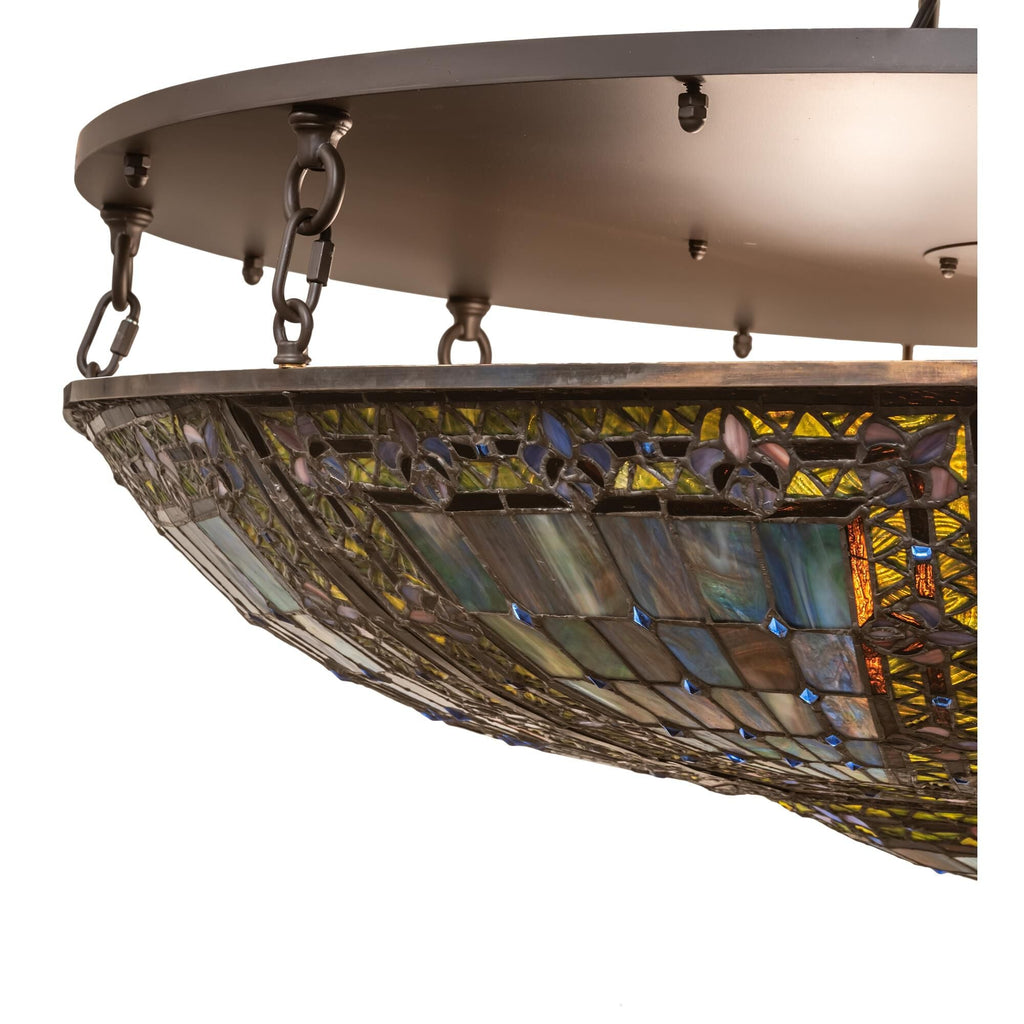 Meyda Lighting Fleur De Lis 40 Inch 8 Light Flush Mount Cp779926