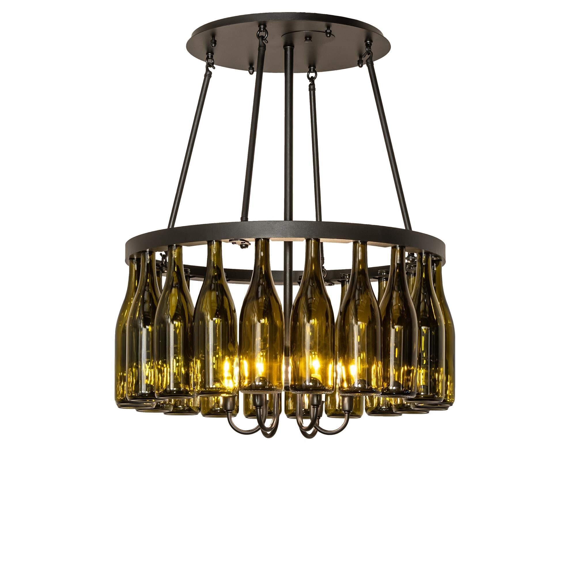 Meyda Lighting Tuscan Vineyard 36 Inch 6 Light Semi Flush Mount Cp747448