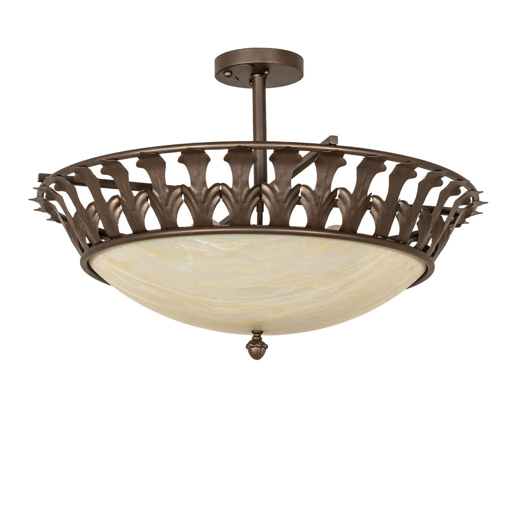 Meyda Lighting Hampton 30 Inch 4 Light Semi Flush Mount Cp780150