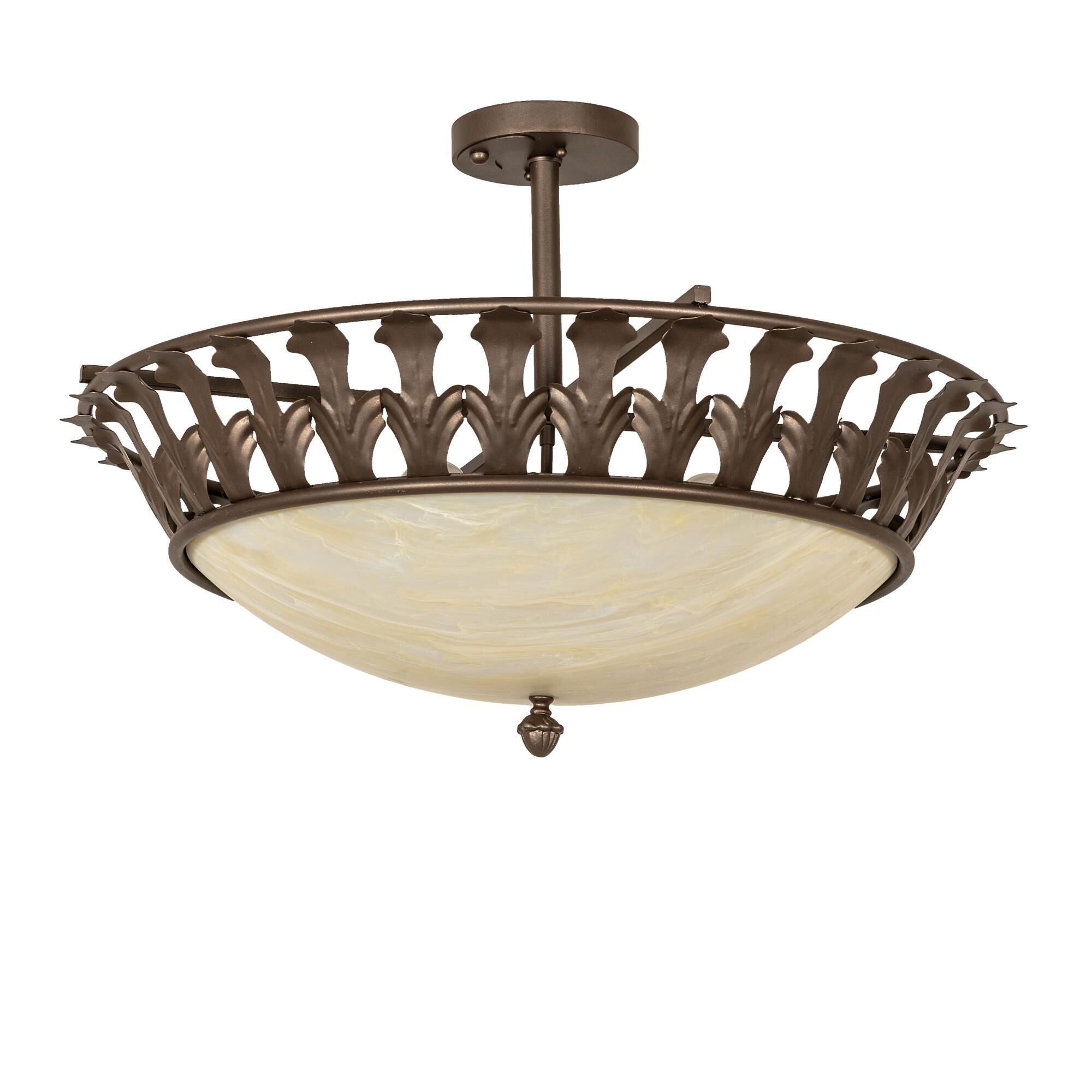 Meyda Lighting Hampton 30 Inch 4 Light Semi Flush Mount Cp780150