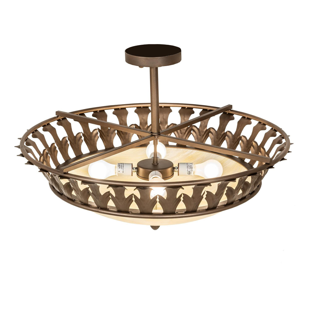 Meyda Lighting Hampton 30 Inch 4 Light Semi Flush Mount Cp780150